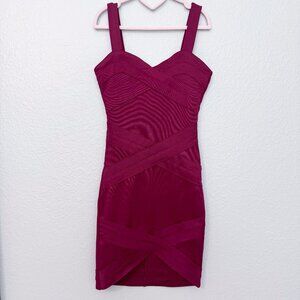 H&M Divided Burgandy Bandage Dress - sz 2